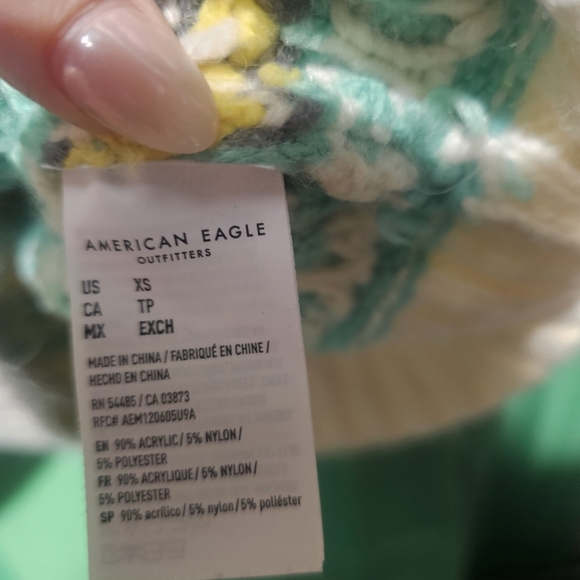 American Eagle Outfitters Multicolor Knit Sweater XS Oversized PTP 23 - Picture 5 of 5